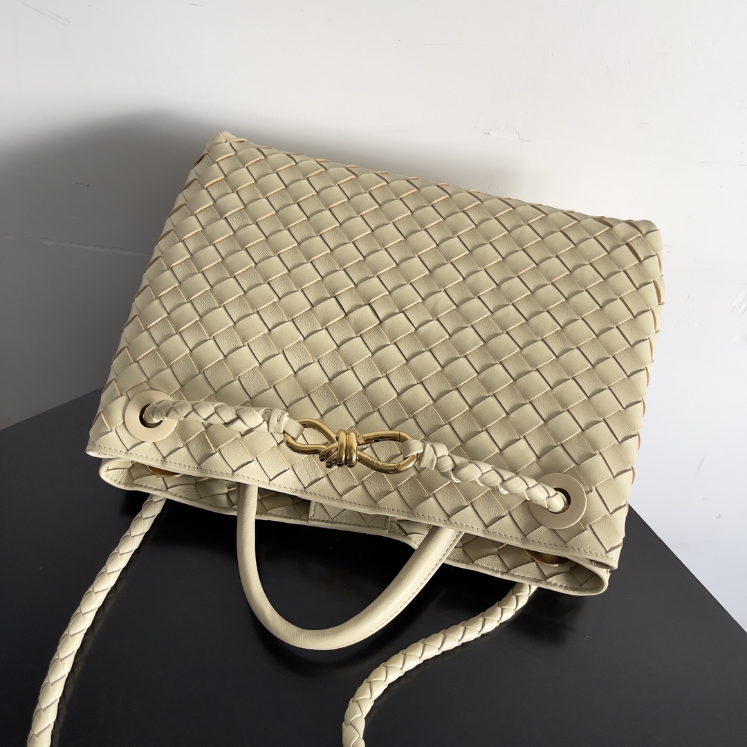 [TOP] Bottega Veneta BV Andiamo Bag 25x22x10.5cm/32x24x12cm - Beige