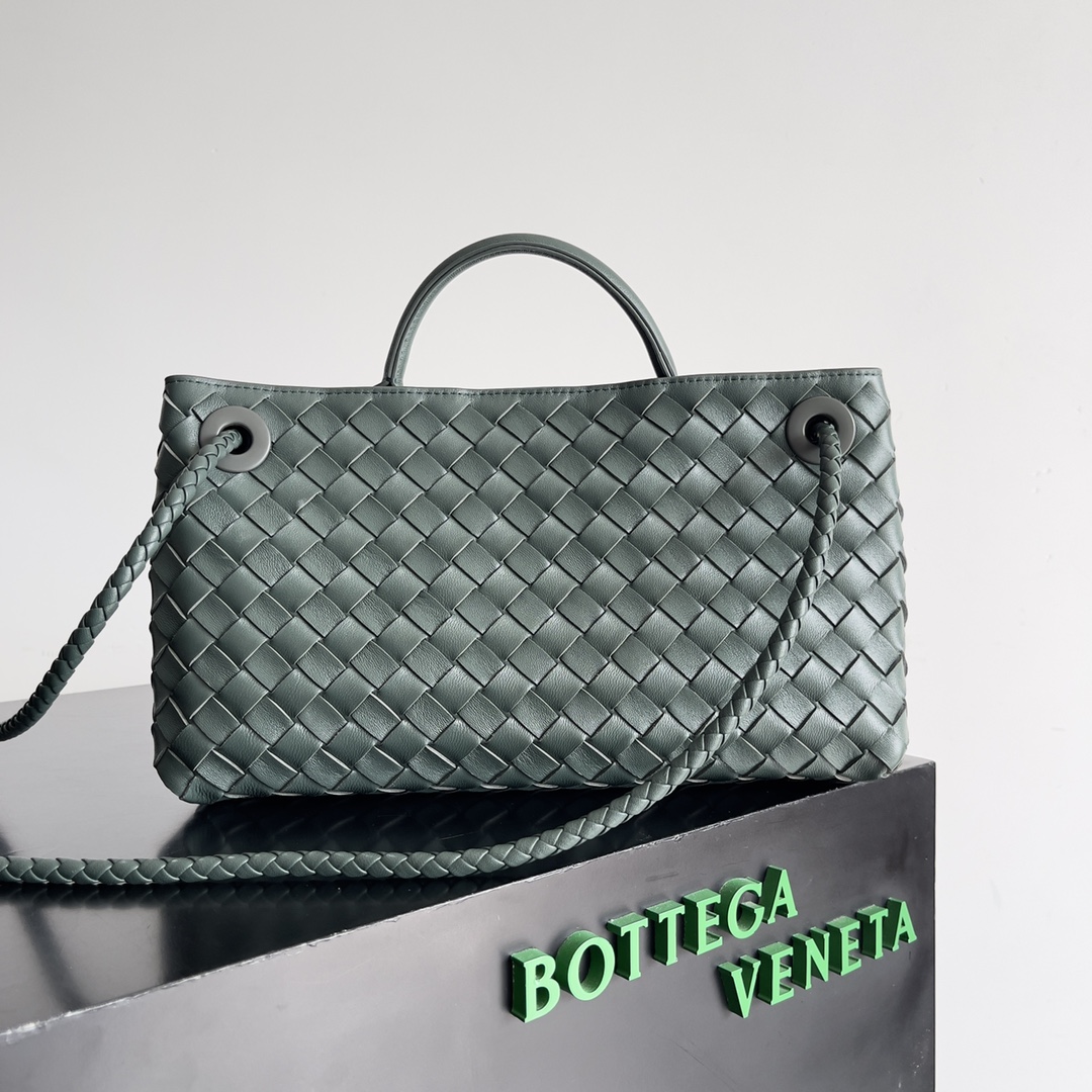 [TOP] Bottega Veneta BV Andiamo Bag 29x10x18cm - Dark Green