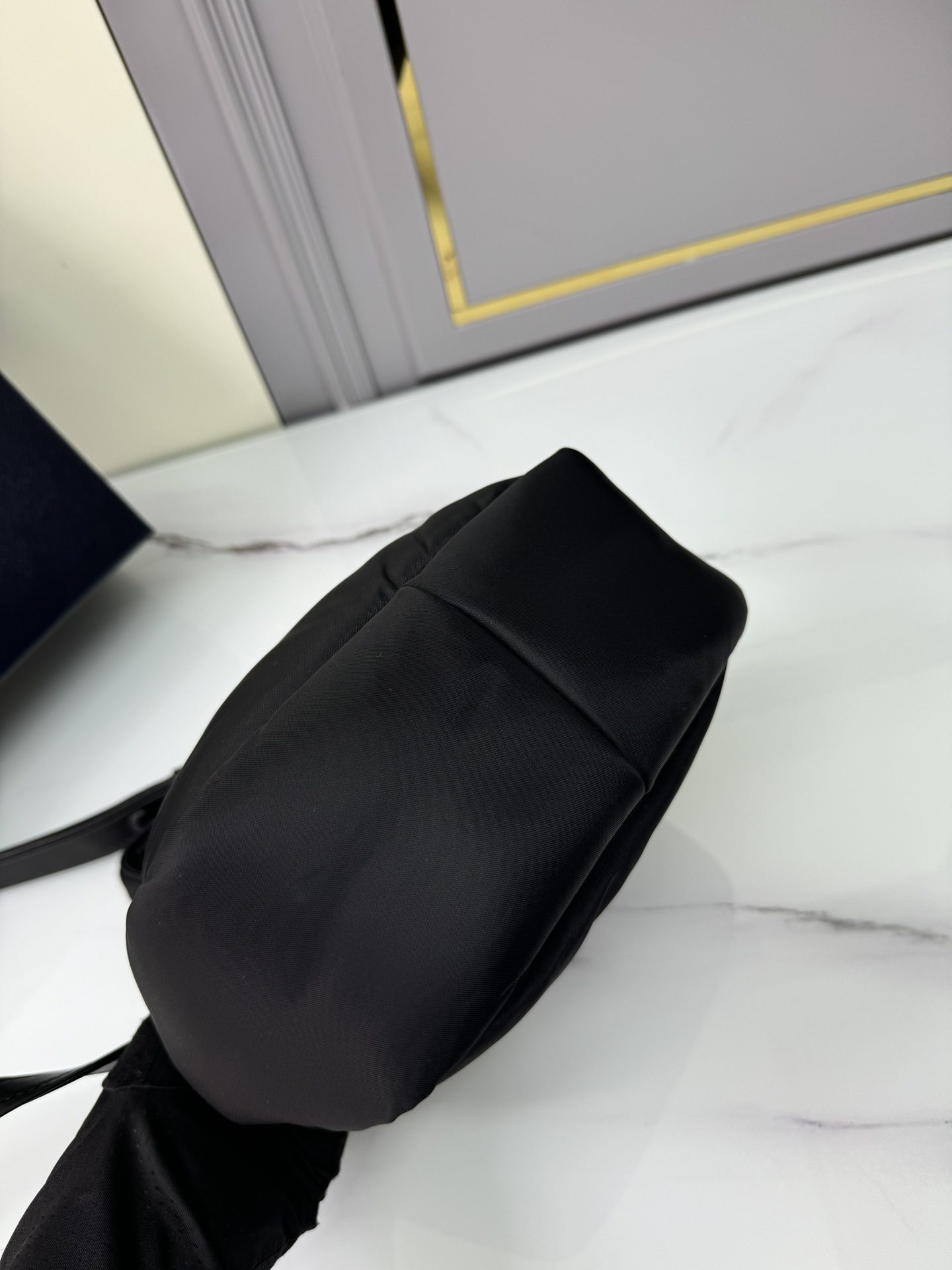 [TOP] PRADA Mini Tote bag Nylon Fabric 19x16x10cm - Black