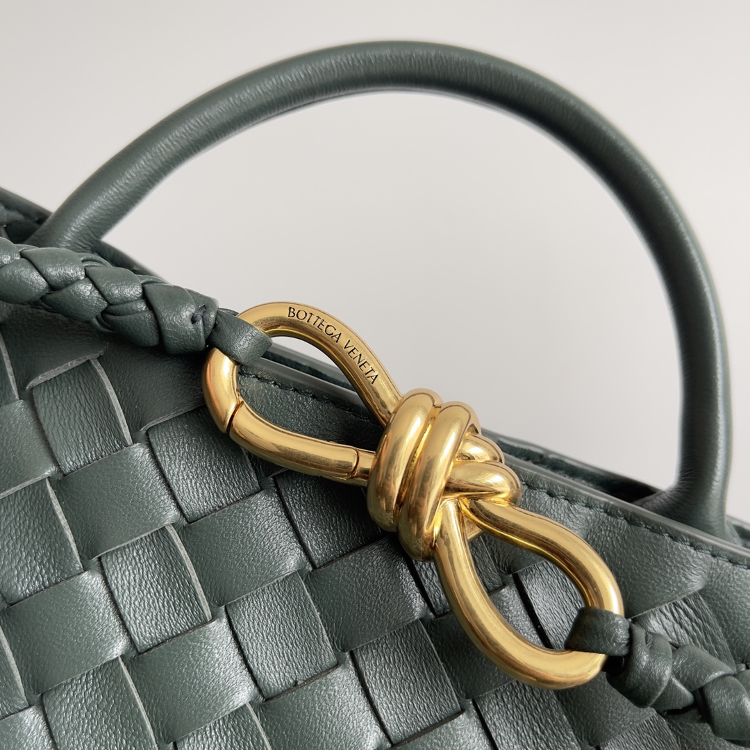 [TOP] Bottega Veneta BV Andiamo Bag 29x10x18cm - Dark Green
