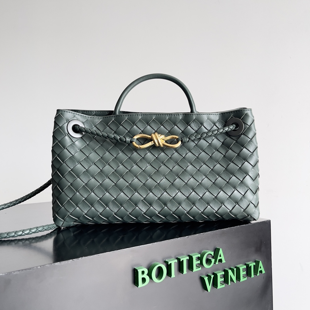 [TOP] Bottega Veneta BV Andiamo Bag 29x10x18cm - Dark Green