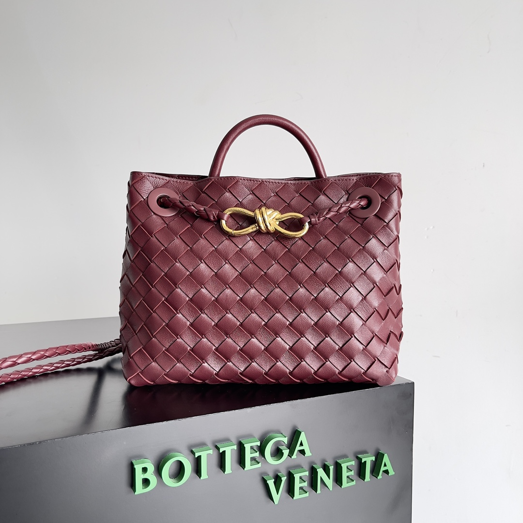 [TOP] Bottega Veneta BV Andiamo Bag 25 x 22 x 10.5 cm - Dark Red