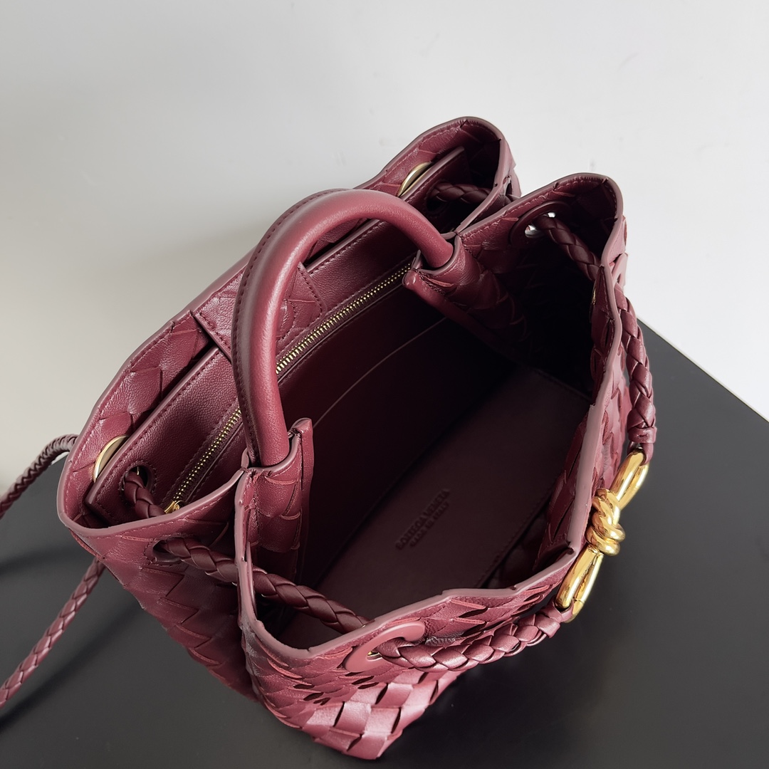 [TOP] Bottega Veneta BV Andiamo Bag 25 x 22 x 10.5 cm - Dark Red