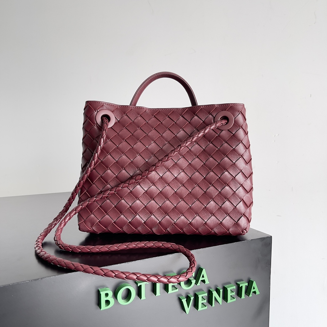 [TOP] Bottega Veneta BV Andiamo Bag 25 x 22 x 10.5 cm - Dark Red