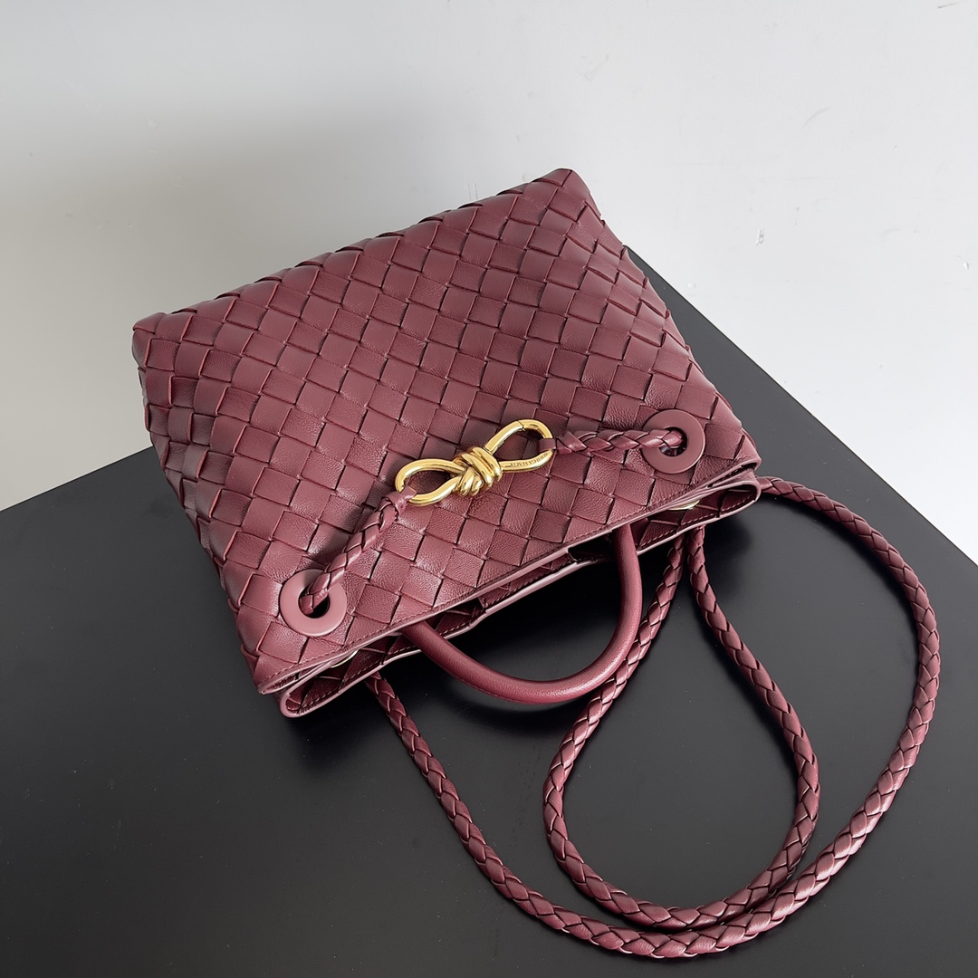 [TOP] Bottega Veneta BV Andiamo Bag 25 x 22 x 10.5 cm - Dark Red