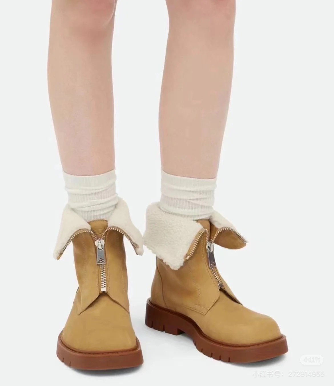 [TOP] Bottega Veneta BV Cowhide Boots - Khaki