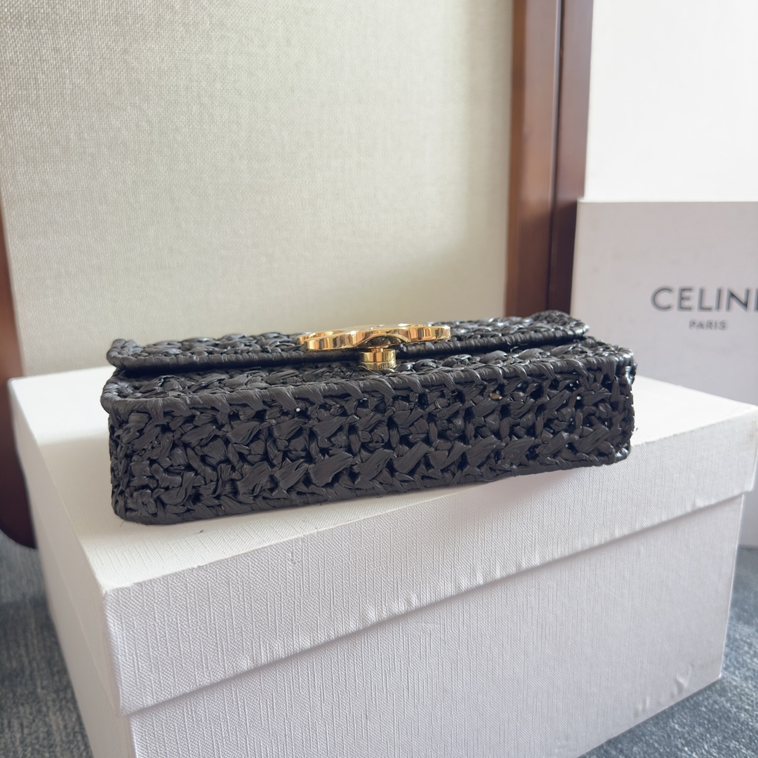 [TOP] CELINE Triomphe Bags Woven Plant Chain Handbag 20.5 X 10.5 X 4cm - 2 Colour