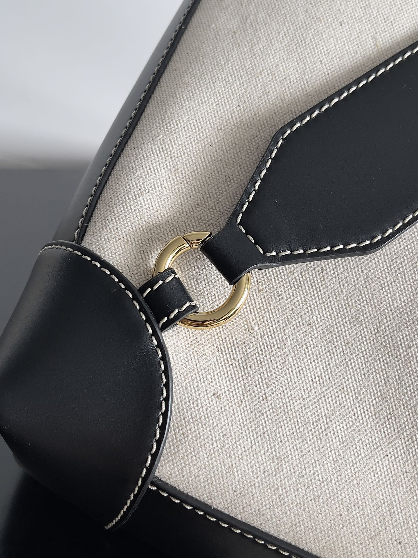 [TOP] Bottega Veneta BV Leather Canvas Tote Bag 40*48*20cm - Black & GHW/SHW