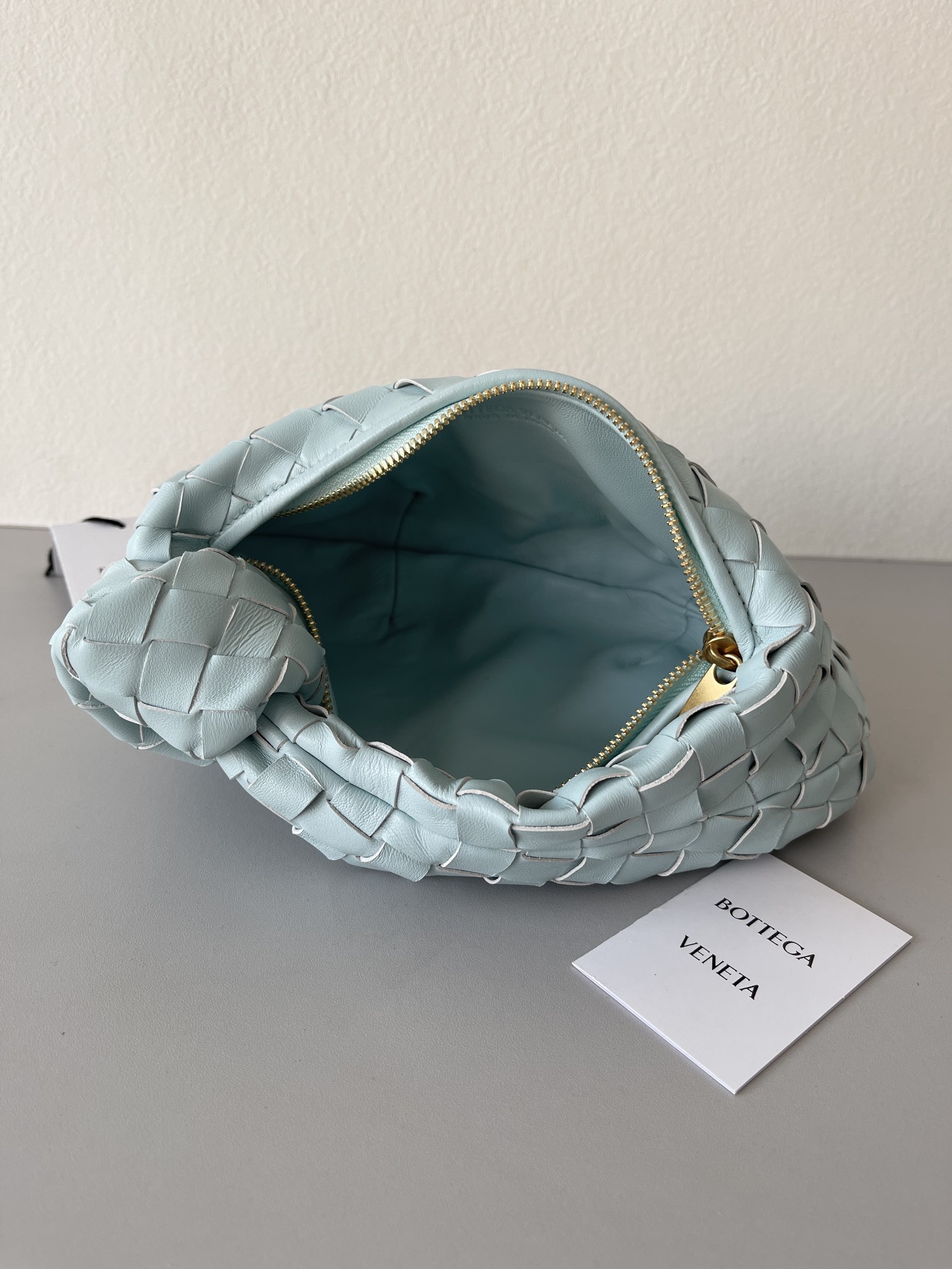 [TOP] Bottega Veneta BV Jodie Bag Teen 23*15*5cm - Light Blue