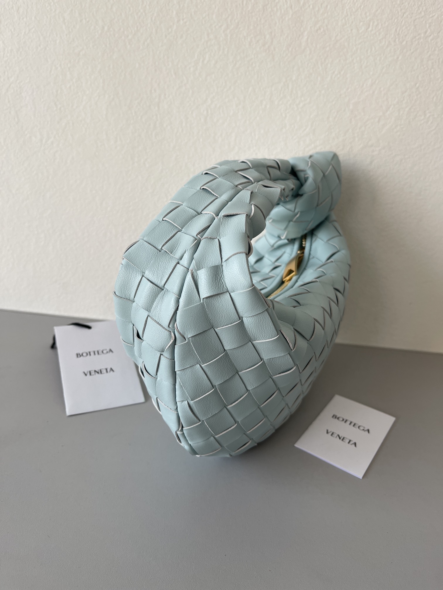 [TOP] Bottega Veneta BV Jodie Bag Teen 23*15*5cm - Light Blue