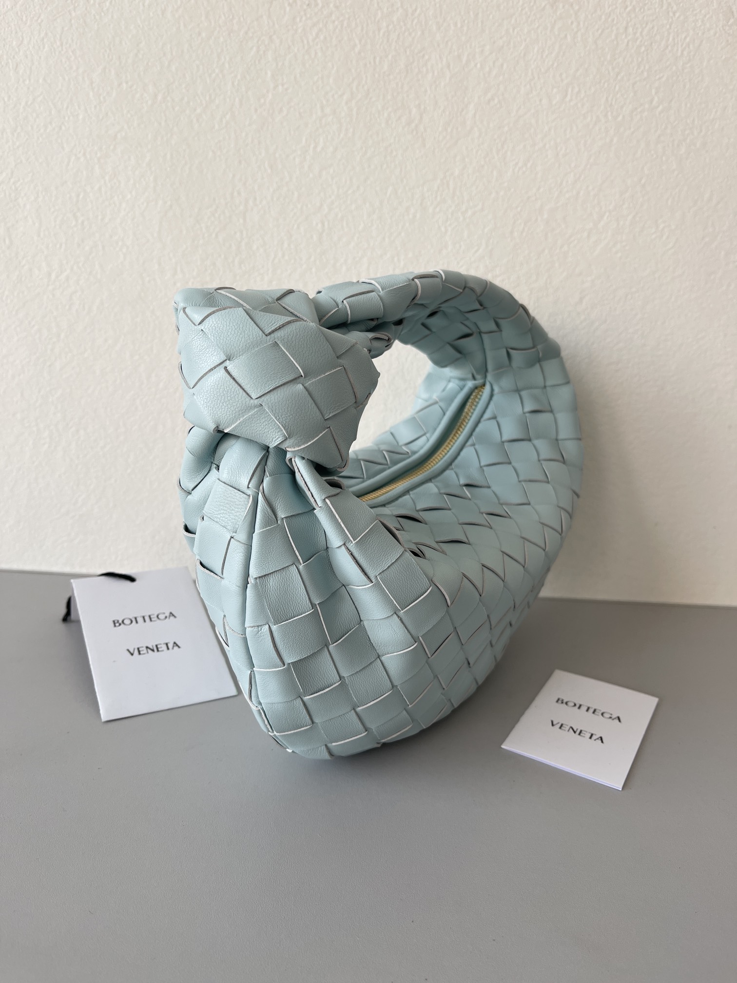 [TOP] Bottega Veneta BV Jodie Bag Teen 23*15*5cm - Light Blue