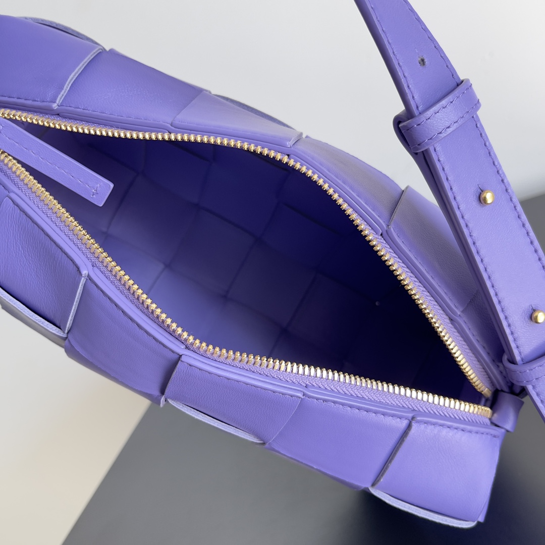 [TOP] Bottega Veneta BV Brick Cassette Bag 24x14x10cm - Purple