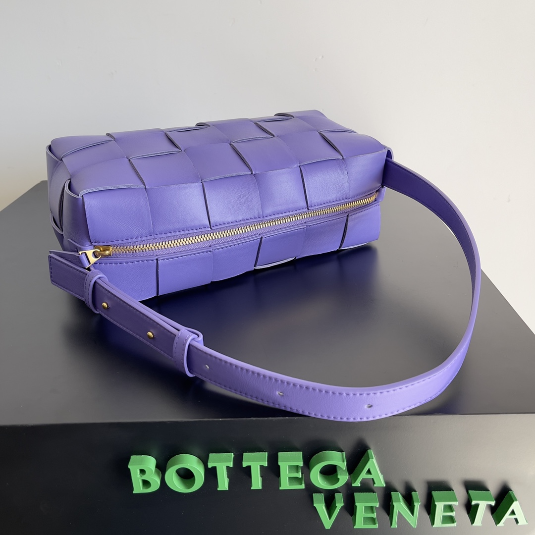 [TOP] Bottega Veneta BV Brick Cassette Bag 24x14x10cm - Purple