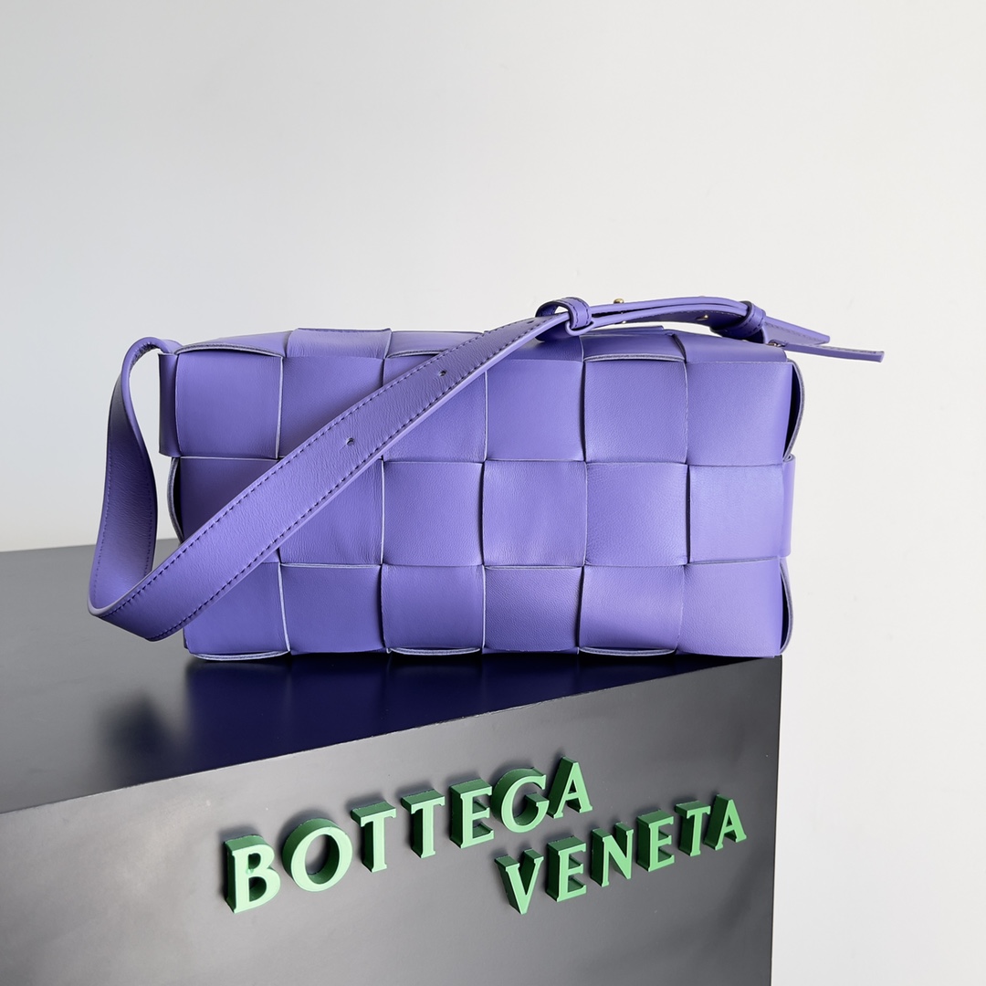[TOP] Bottega Veneta BV Brick Cassette Bag 24x14x10cm - Purple
