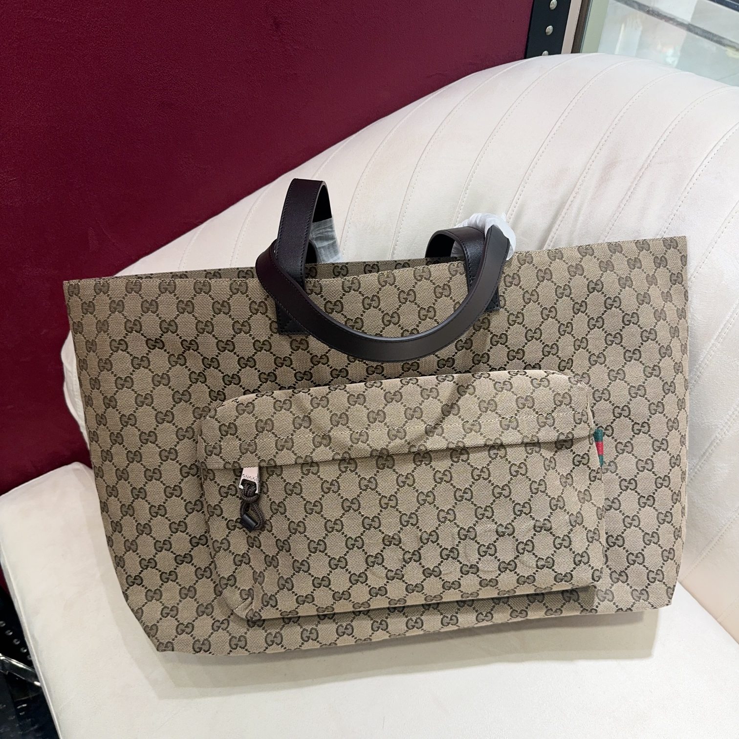 [TOP] GUCCI Portable Tote Bag 45x 32x15cm - SHW