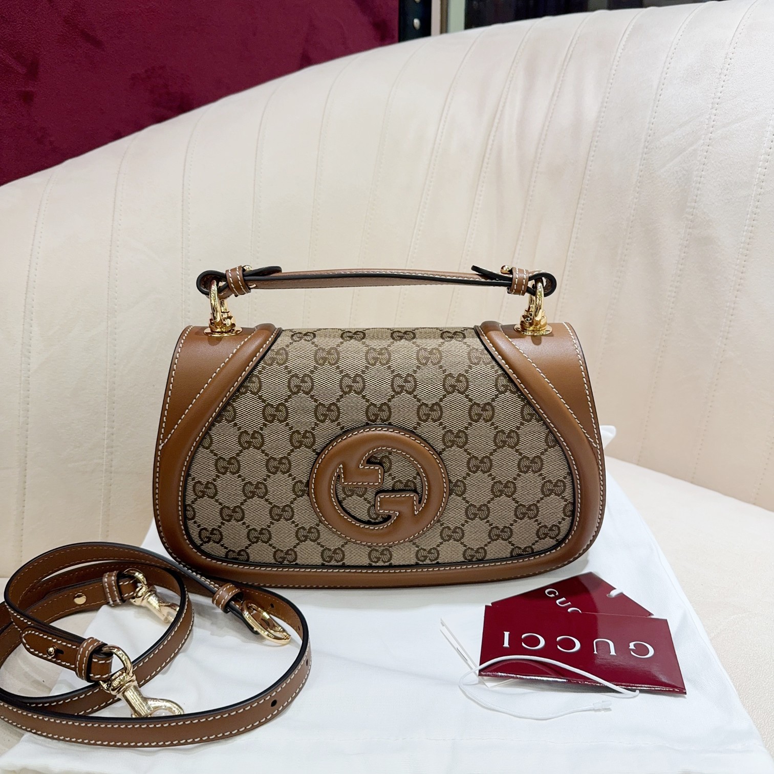 [TOP] GUCCI Blondie Leather Bag 26.5x16.5x8.5cm/32x17x10 cm - 5 Colors - GHW