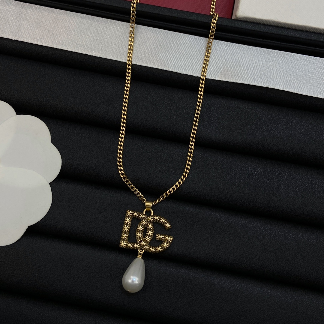 [TOP] Dolce & Gabbana D&G Earrings +Necklaces+Bracelets - Gold