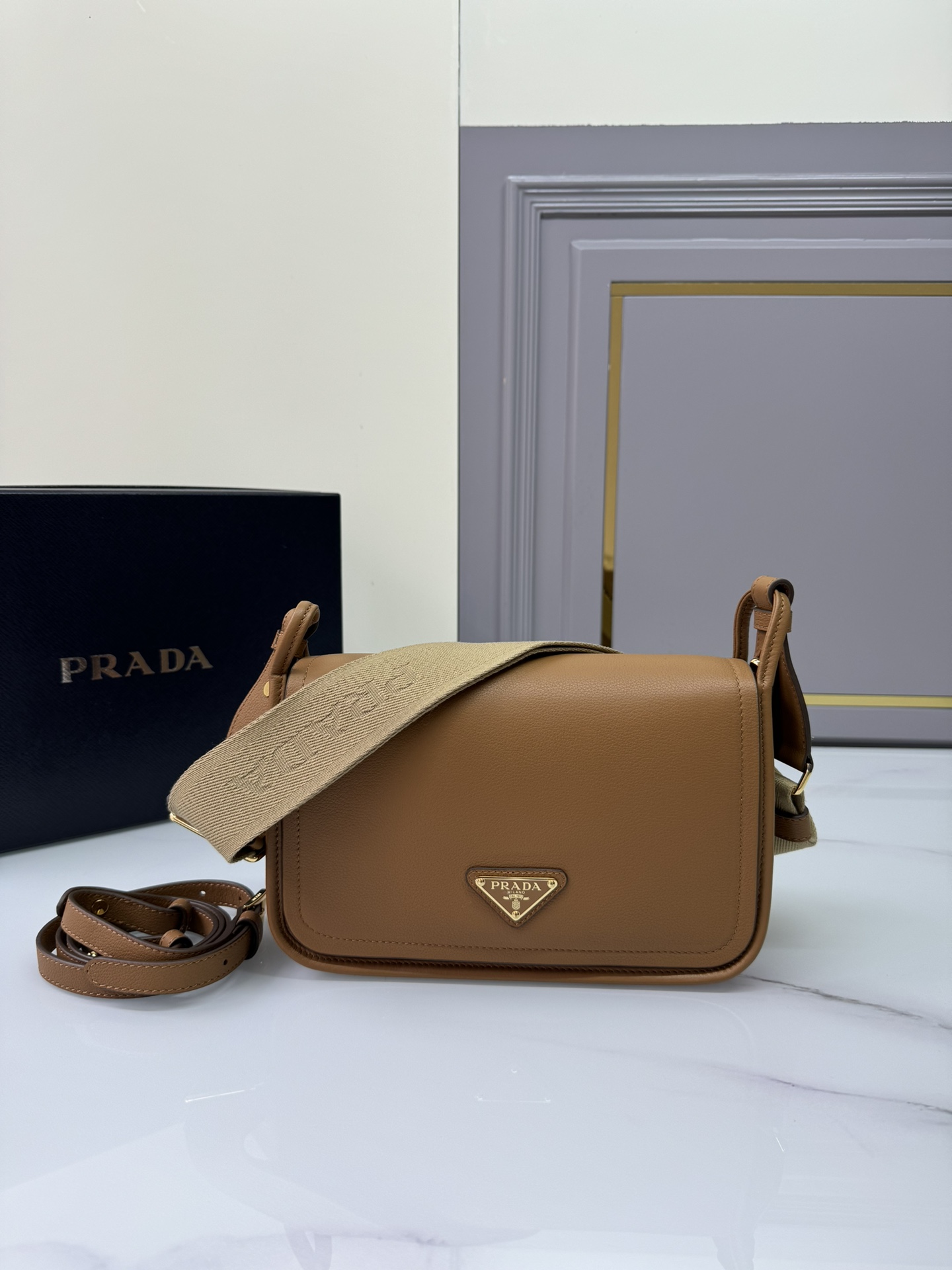 [TOP] PRADA Shoulder Strap Bag With Cowhide 24*15*8cm - 4 Colour