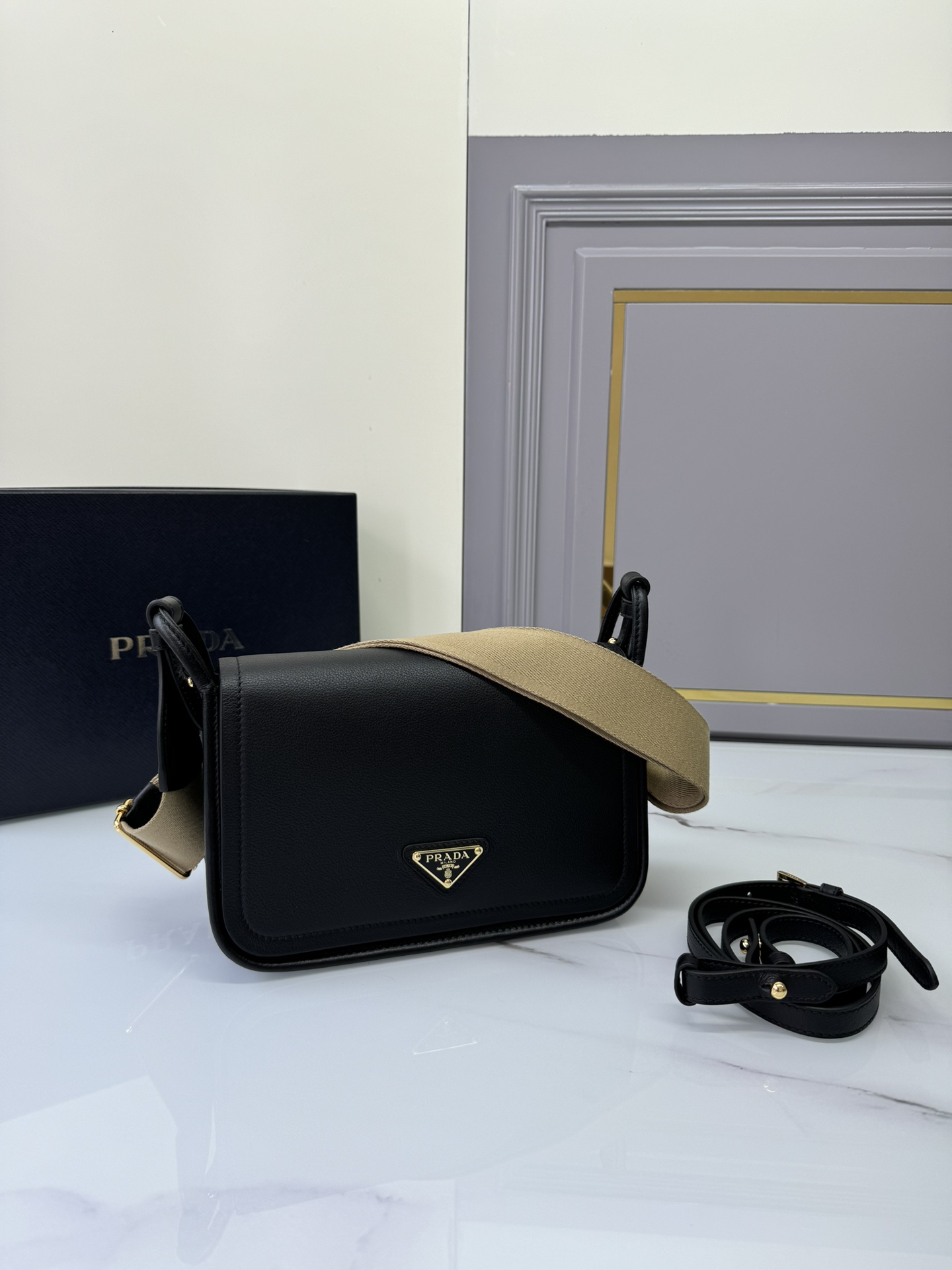 [TOP] PRADA Shoulder Strap Bag With Cowhide 24*15*8cm - 4 Colour