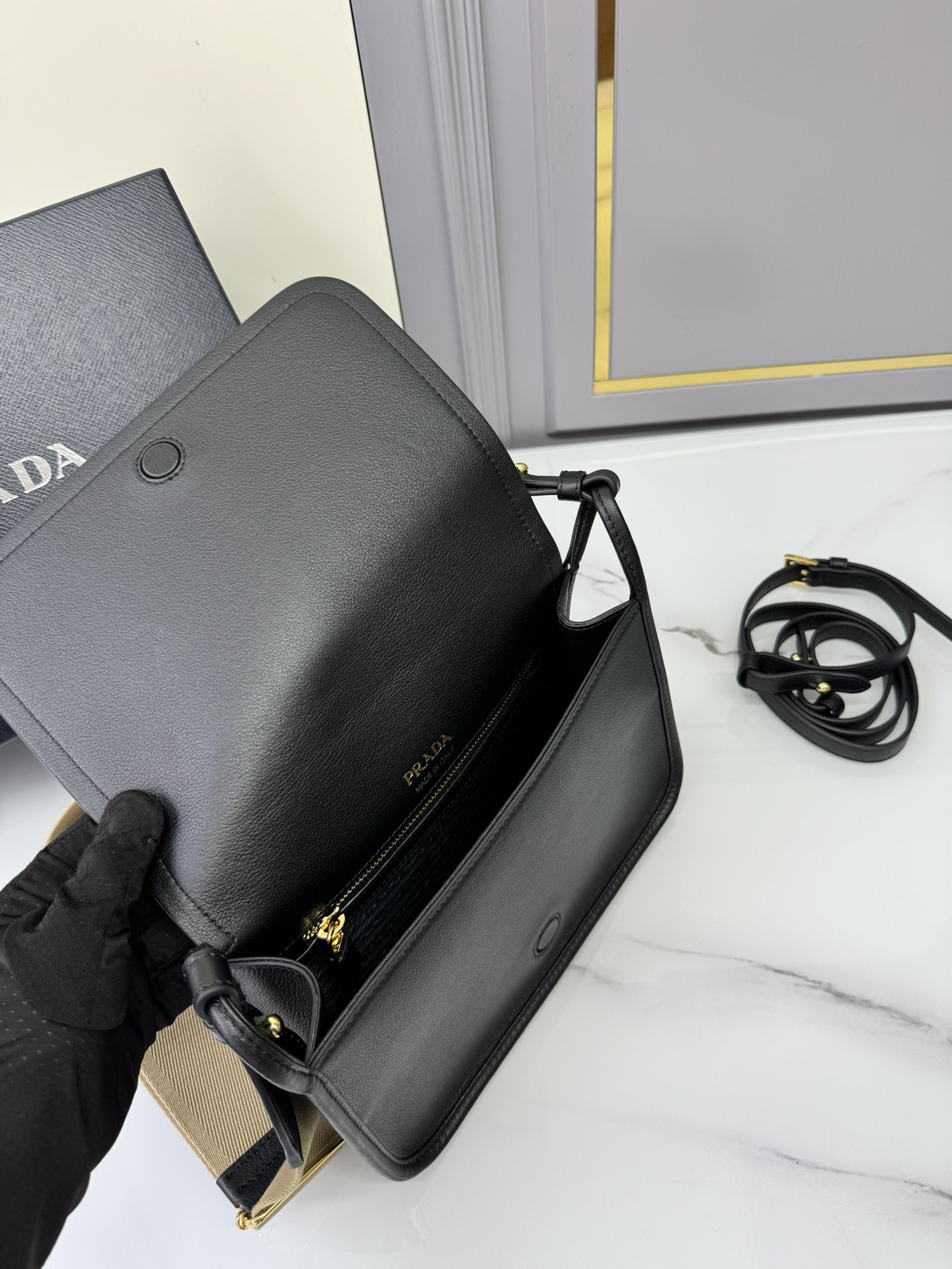 [TOP] PRADA Shoulder Strap Bag With Cowhide 24*15*8cm - 4 Colour