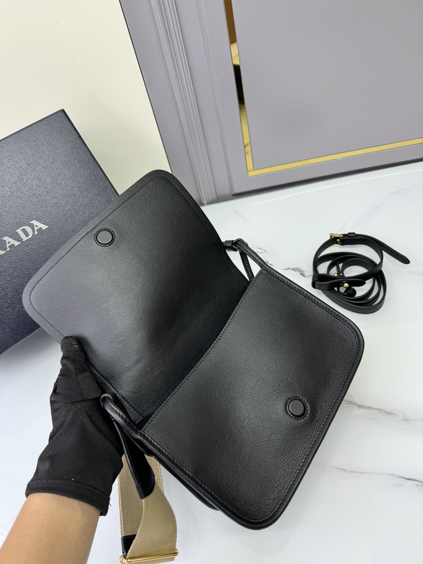 [TOP] PRADA Shoulder Strap Bag With Cowhide 24*15*8cm - 4 Colour