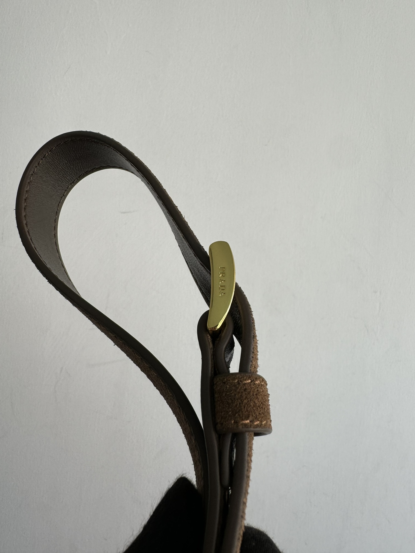 [TOP] PRADA Deer Print Cowhide Bag 40x30x9cm - Brown