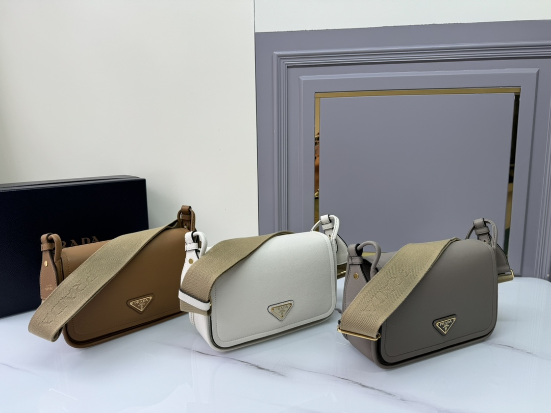 [TOP] PRADA Shoulder Strap Bag With Cowhide 24*15*8cm - 4 Colour