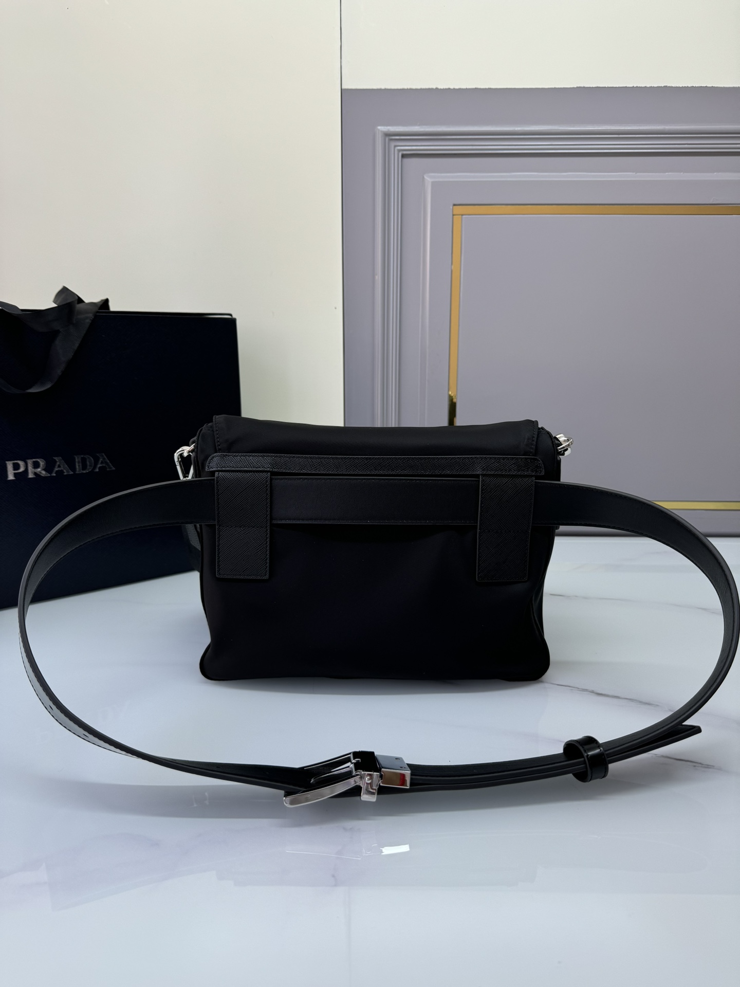 [TOP] PRADA Shoulder Bag Nylon 27x20.5x12cm - Black