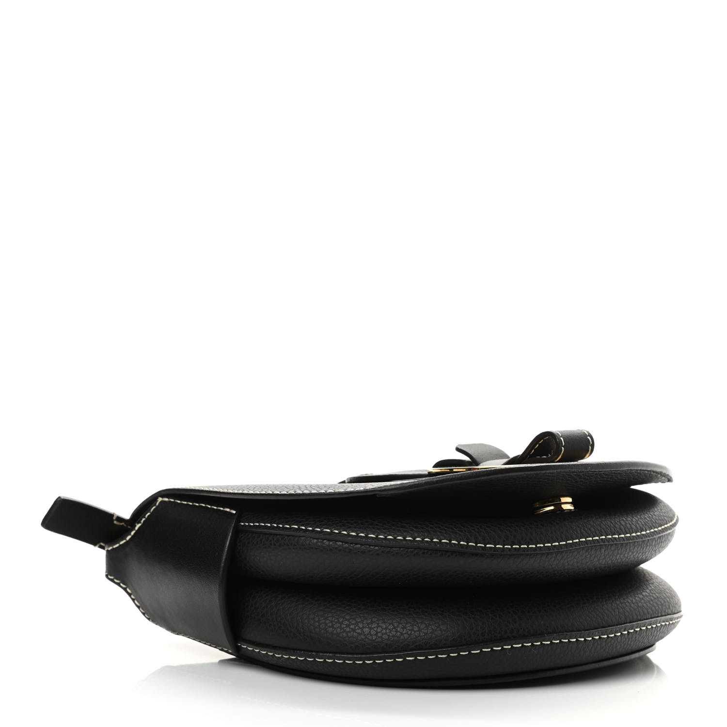 [TOP] Chloe Grained Calfskin Small Darryl Saddle Crossbody Bag 20×19×7 cm - Black