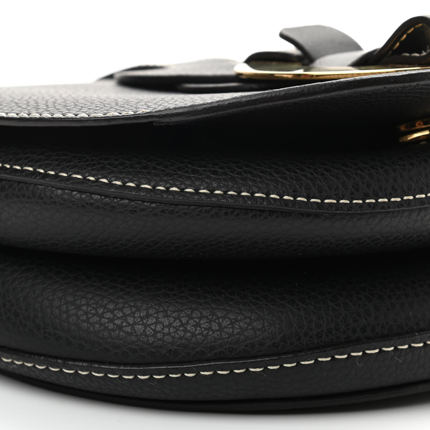 [TOP] Chloe Grained Calfskin Small Darryl Saddle Crossbody Bag 20×19×7 cm - Black