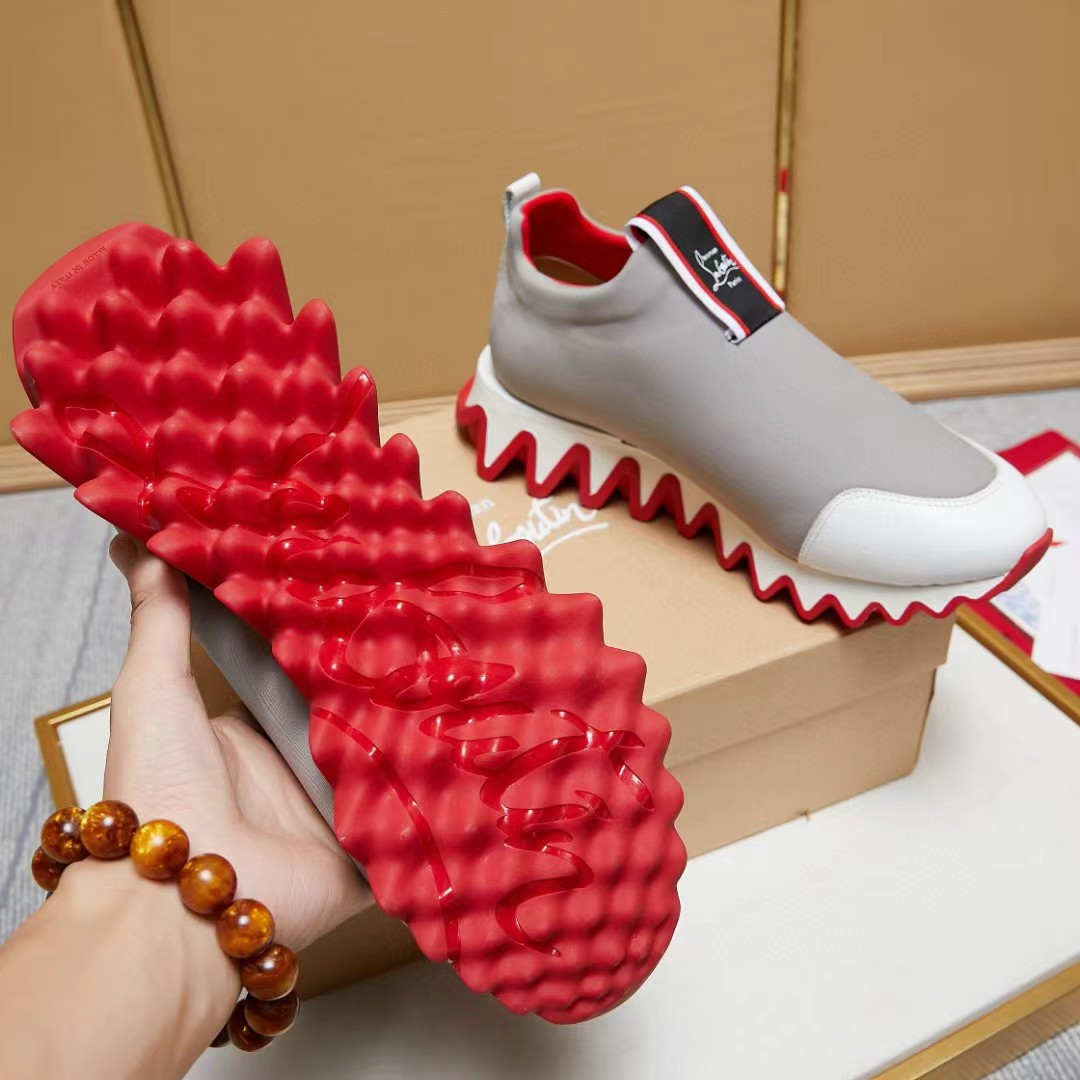 [TOP] Christian Louboutin Tiketa Neoprene Slip-On Sneaker