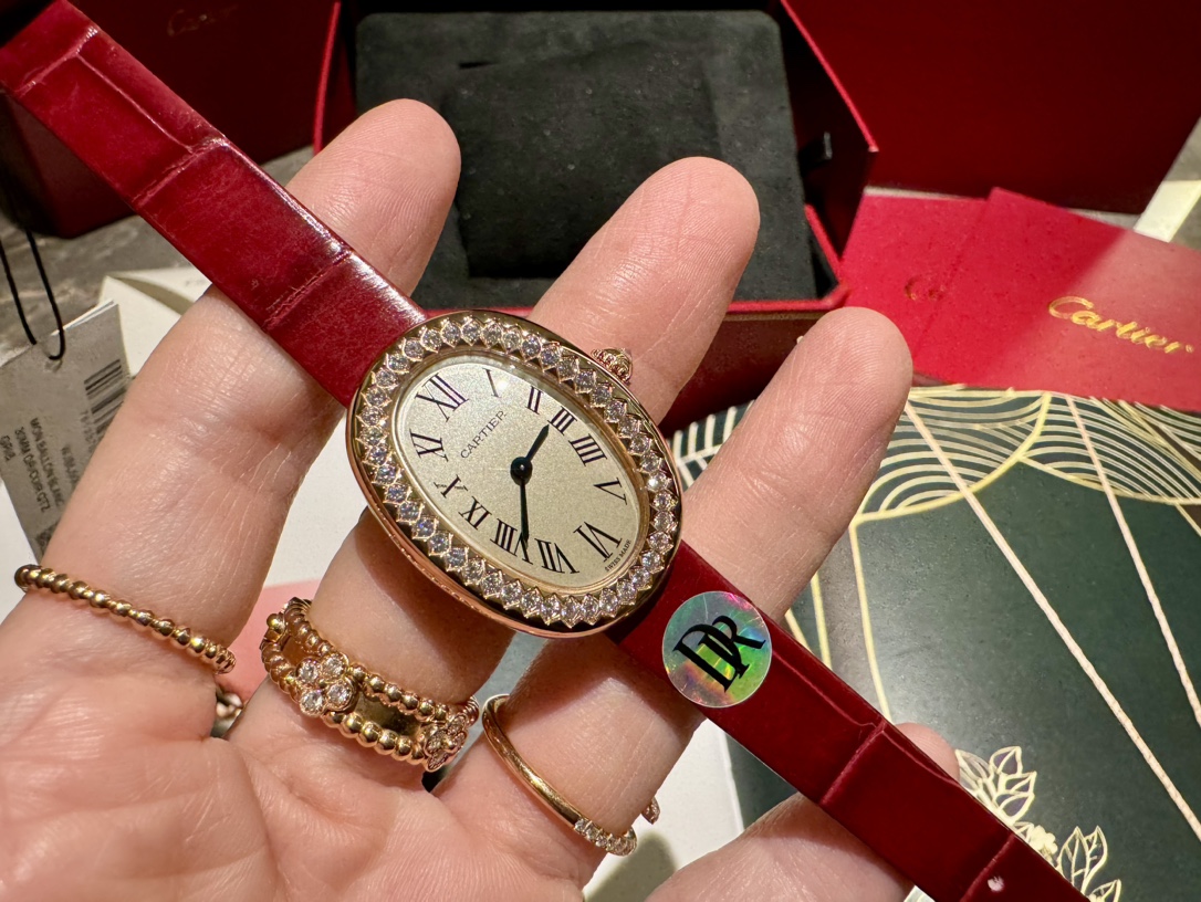 [TOP] Cartier Baignoire Watch - Red