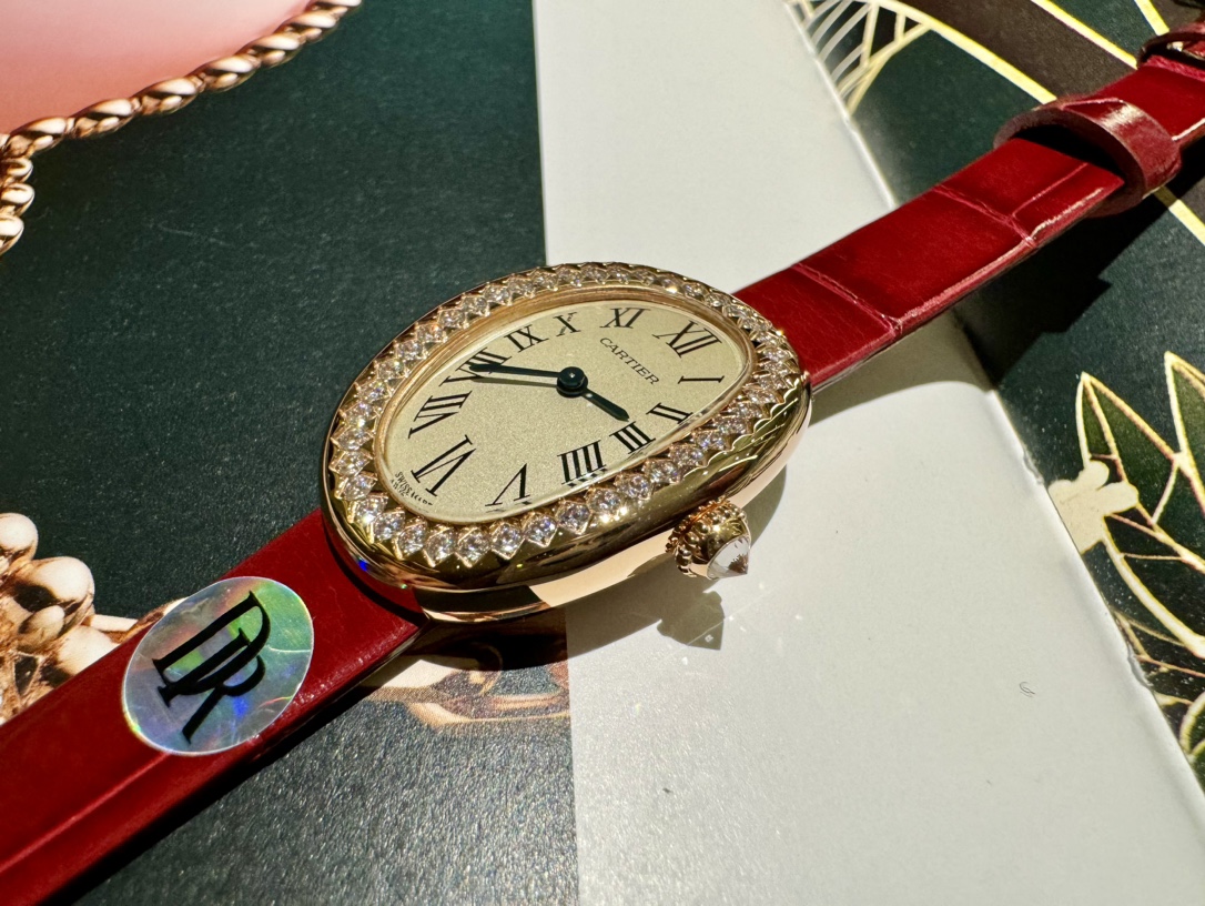 [TOP] Cartier Baignoire Watch - Red