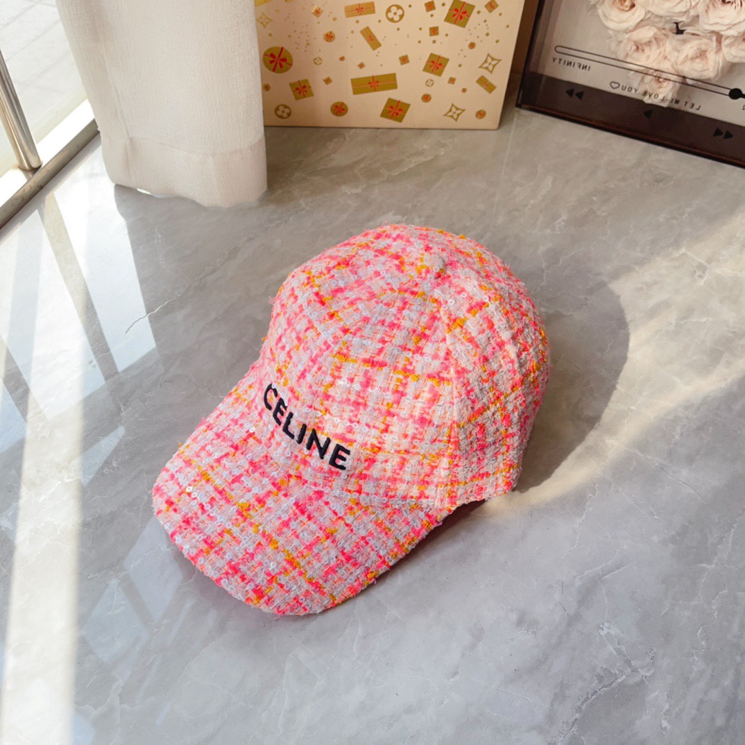 [TOP] CELINE Tweed Blend Baseball Cap - 8 Colour