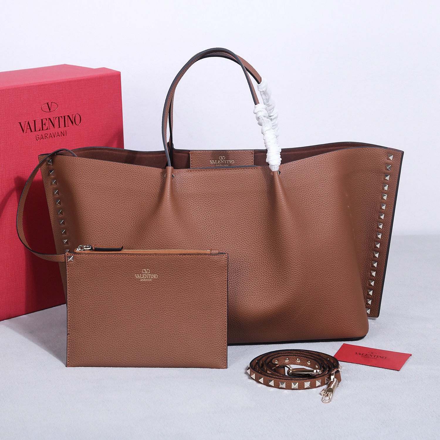 [TOP] VALENTINO Rockstud Tote Bag Cowhide 31*25*15cm/41*25*18 cm - 5 Colour