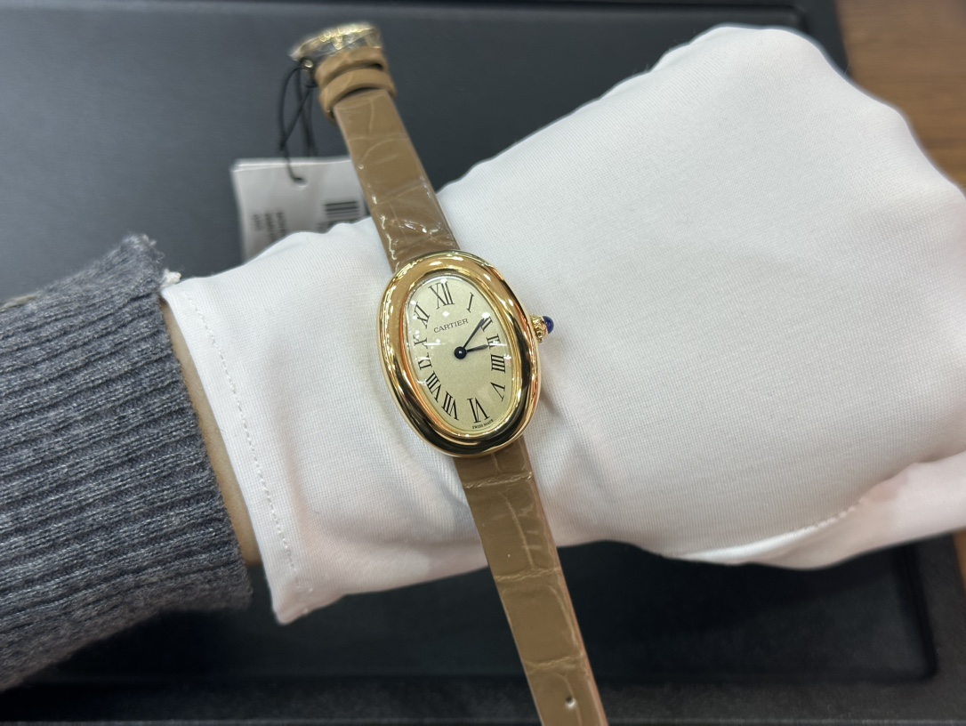 [TOP] Cartier Baignoire Watch - Khaki