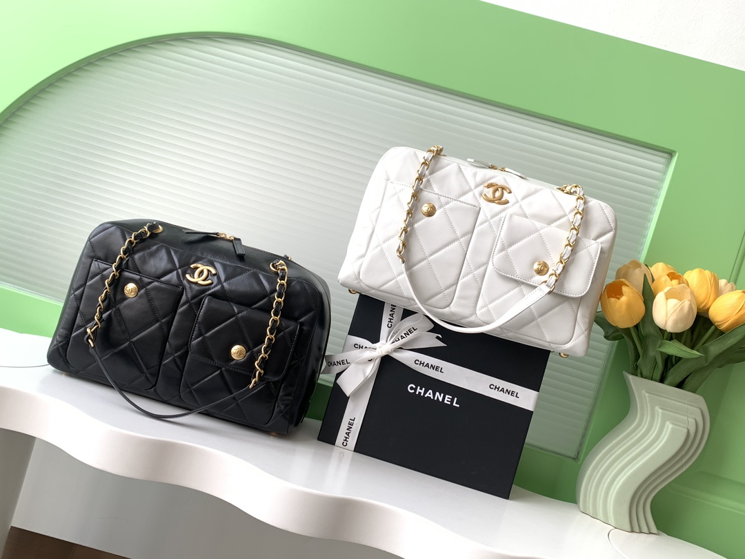 [TOP] CHANEL Large Bowling Bag 21×33×15cm -2 Color