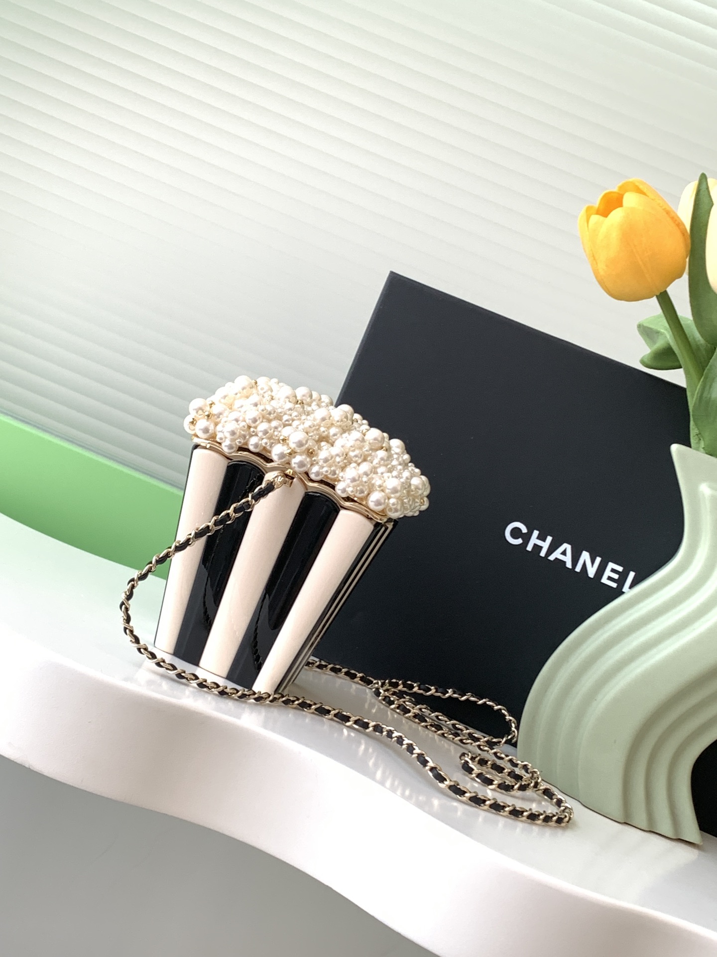 [TOP] CHANEL Popcorn Minaudiere 11-16-7cm