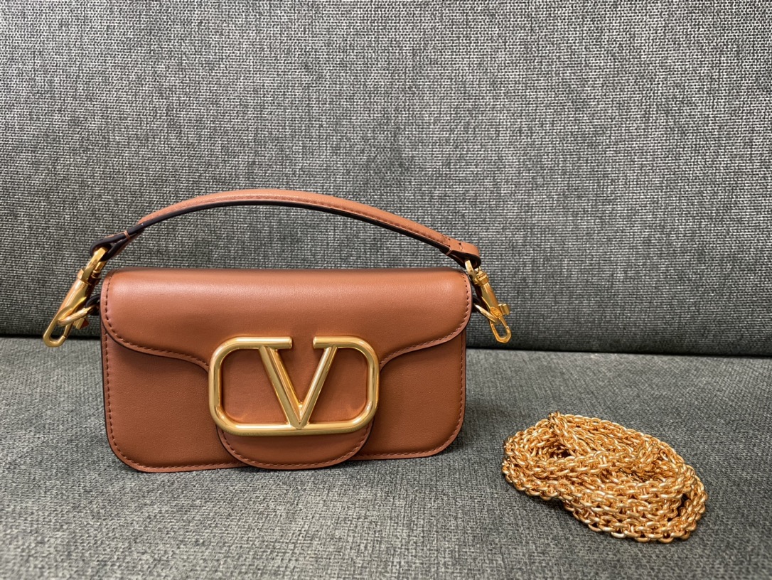 [TOP] VALENTINO Loco Bag with Gold Buckle 20x11x5cm/27x13x6cm - 9 Color