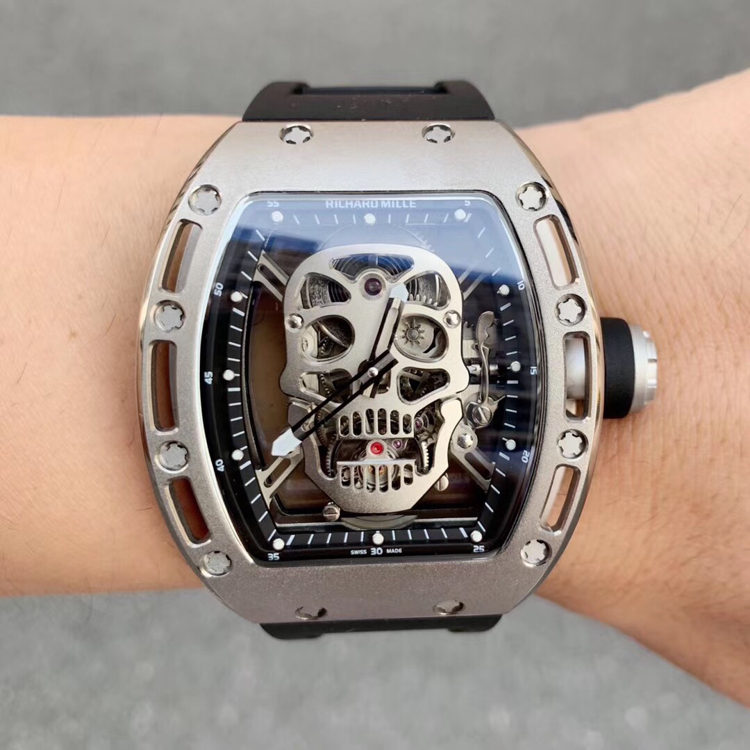 [TOP] Richard Mille Men's 43mm Watch -Black