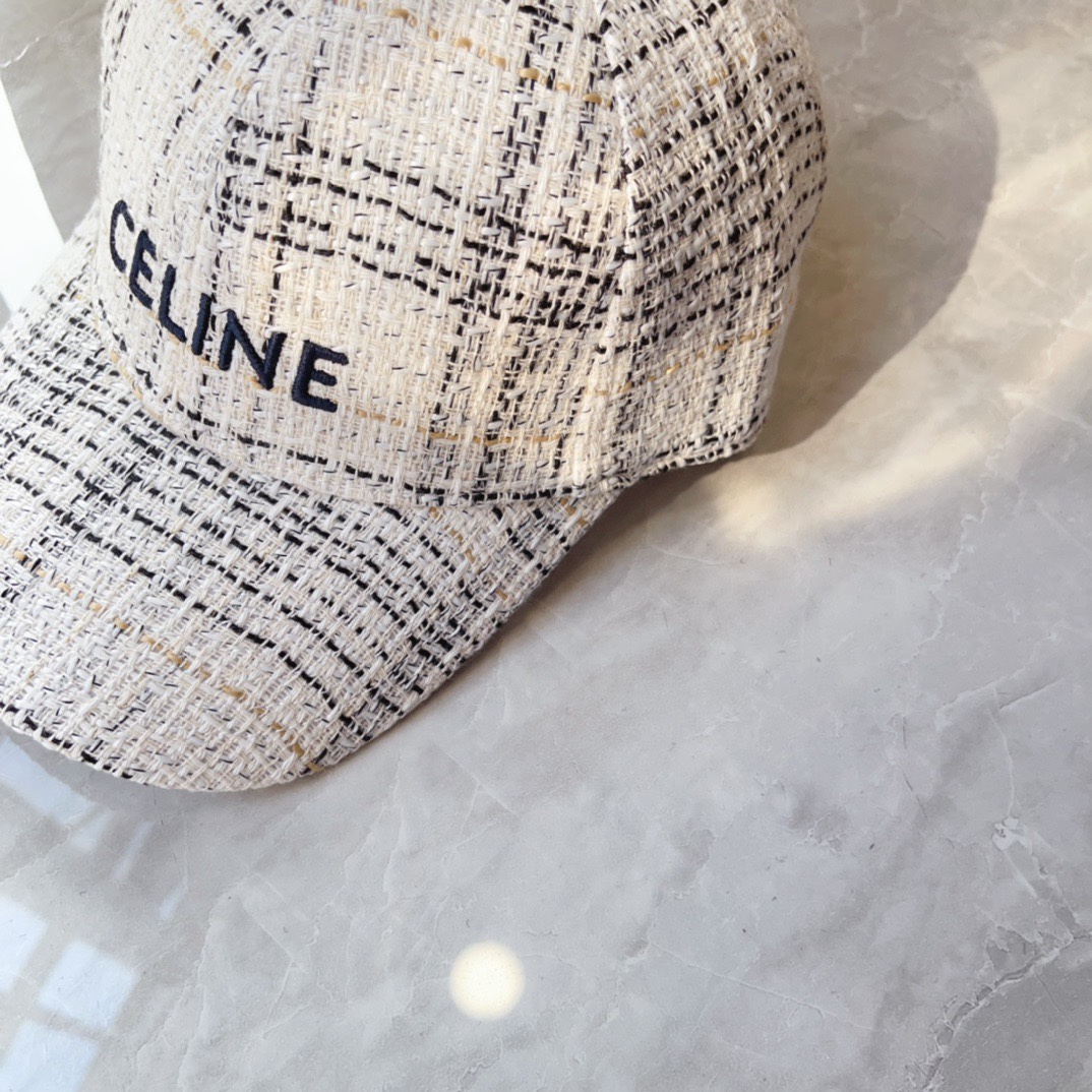 [TOP] CELINE Tweed Blend Baseball Cap - 8 Colour