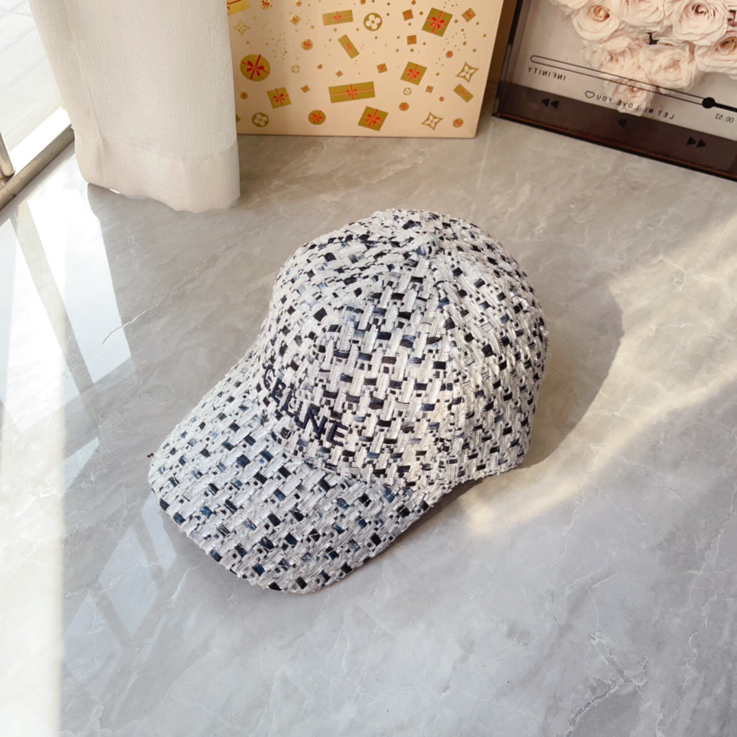 [TOP] CELINE Tweed Blend Baseball Cap - 8 Colour