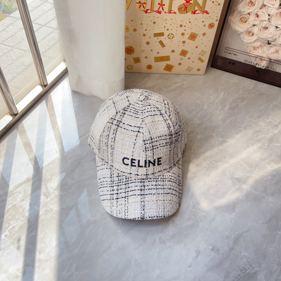 [TOP] CELINE Tweed Blend Baseball Cap - 8 Colour