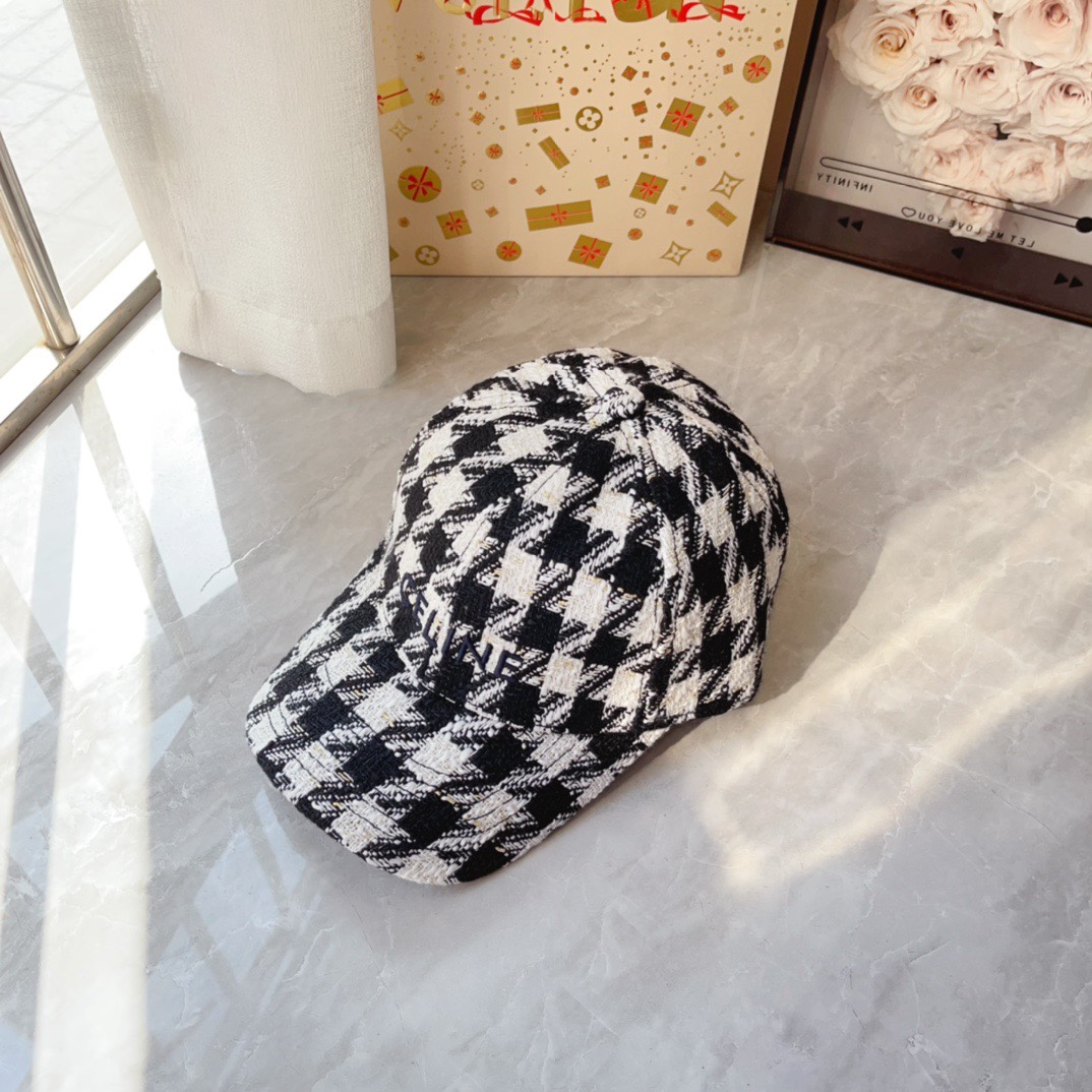 [TOP] CELINE Tweed Blend Baseball Cap - 8 Colour