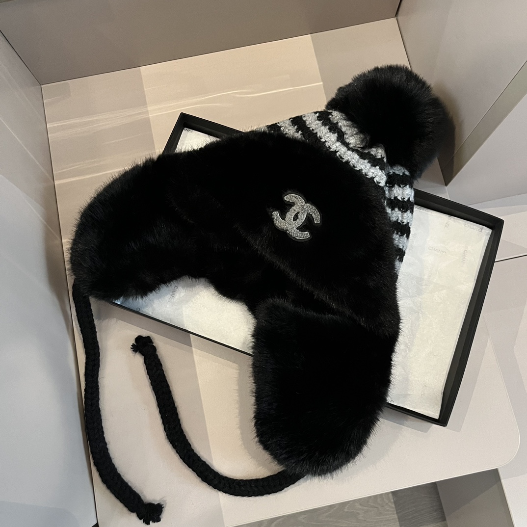 [TOP] CHANEL Fur Hat - 3 Color