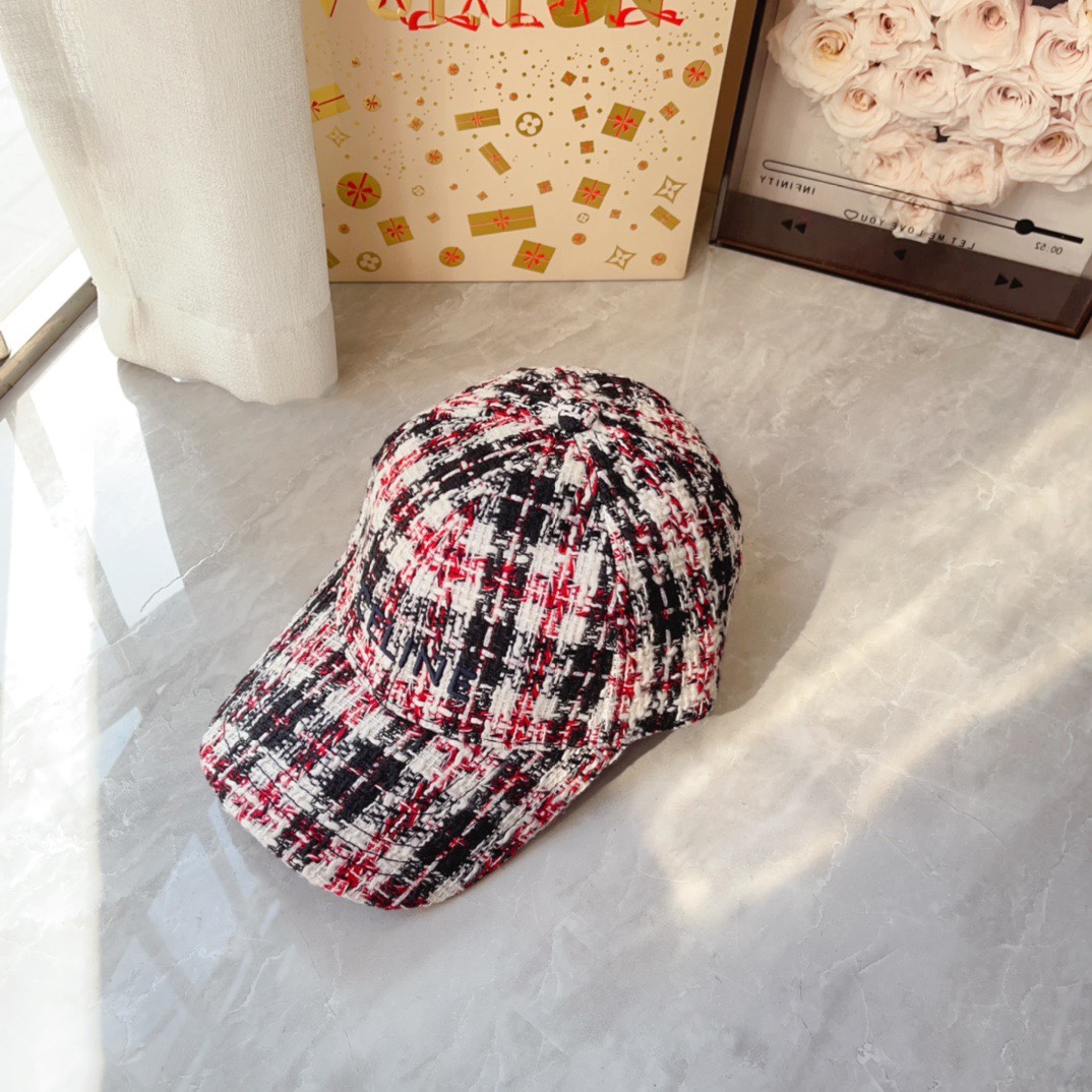 [TOP] CELINE Tweed Blend Baseball Cap - 8 Colour