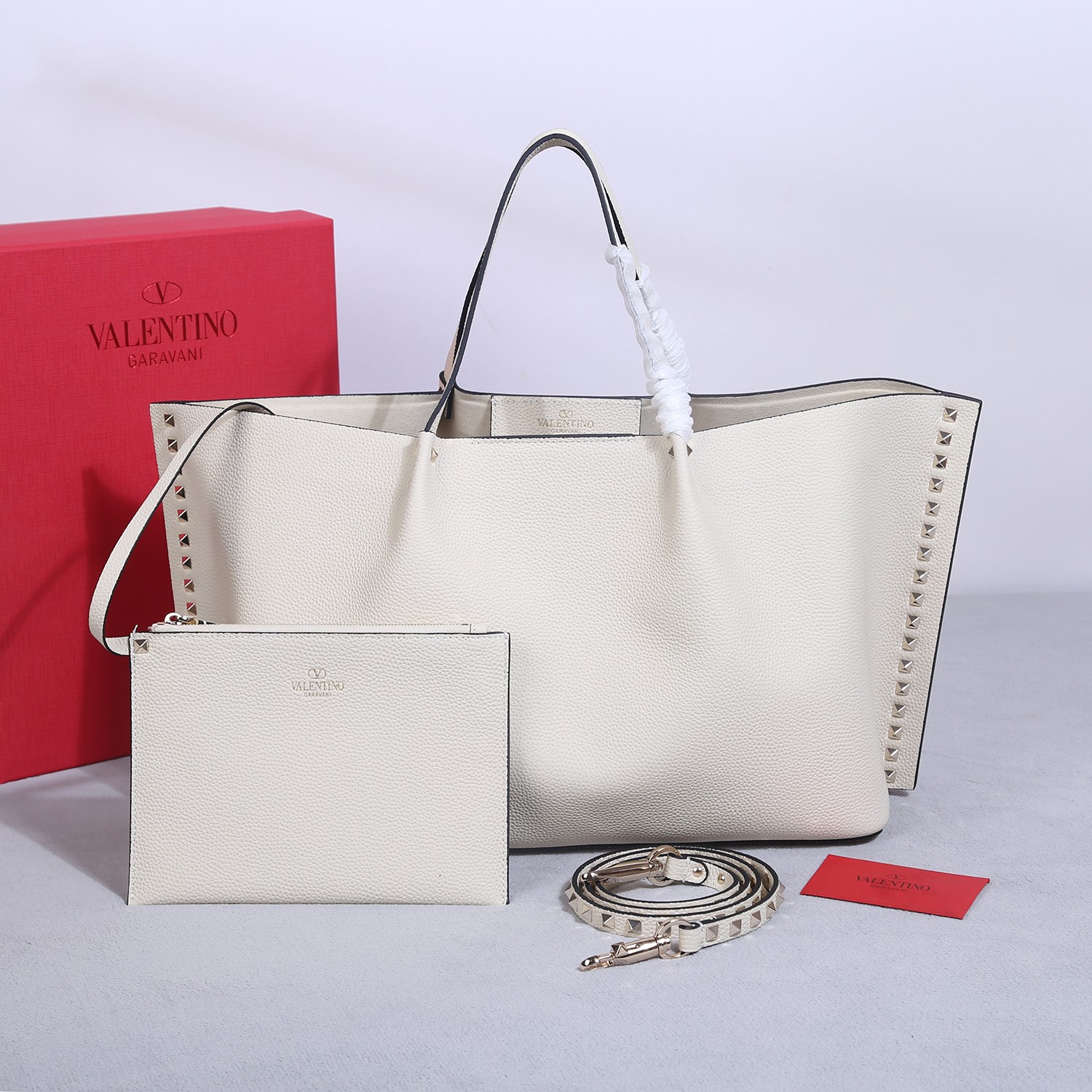 [TOP] VALENTINO Rockstud Tote Bag Cowhide 31*25*15cm/41*25*18 cm - 5 Colour