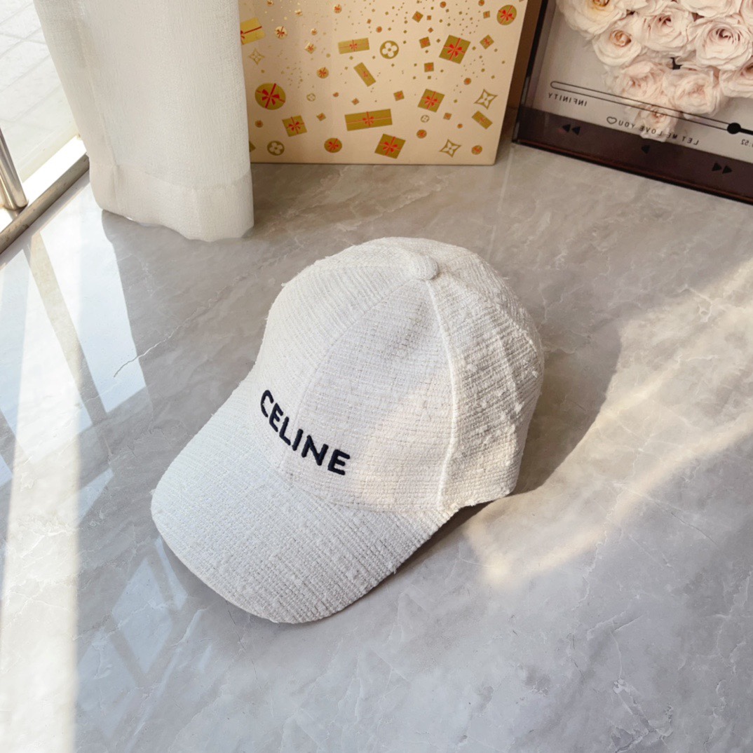 [TOP] CELINE Tweed Blend Baseball Cap - 8 Colour
