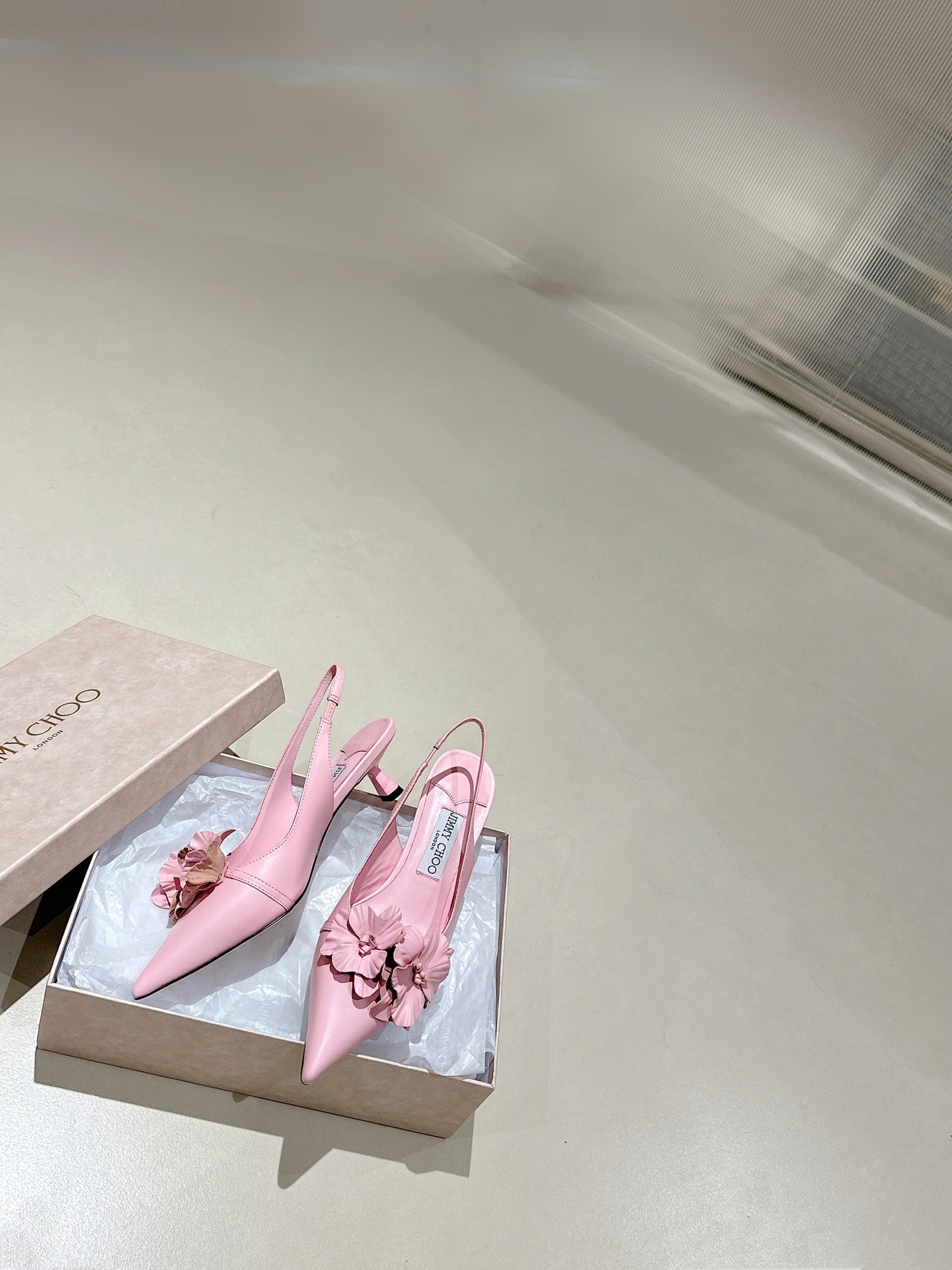 [TOP] Jimmy Choo ROSALIA/FLOWERS 65 Low Heel Mules - 3 Color