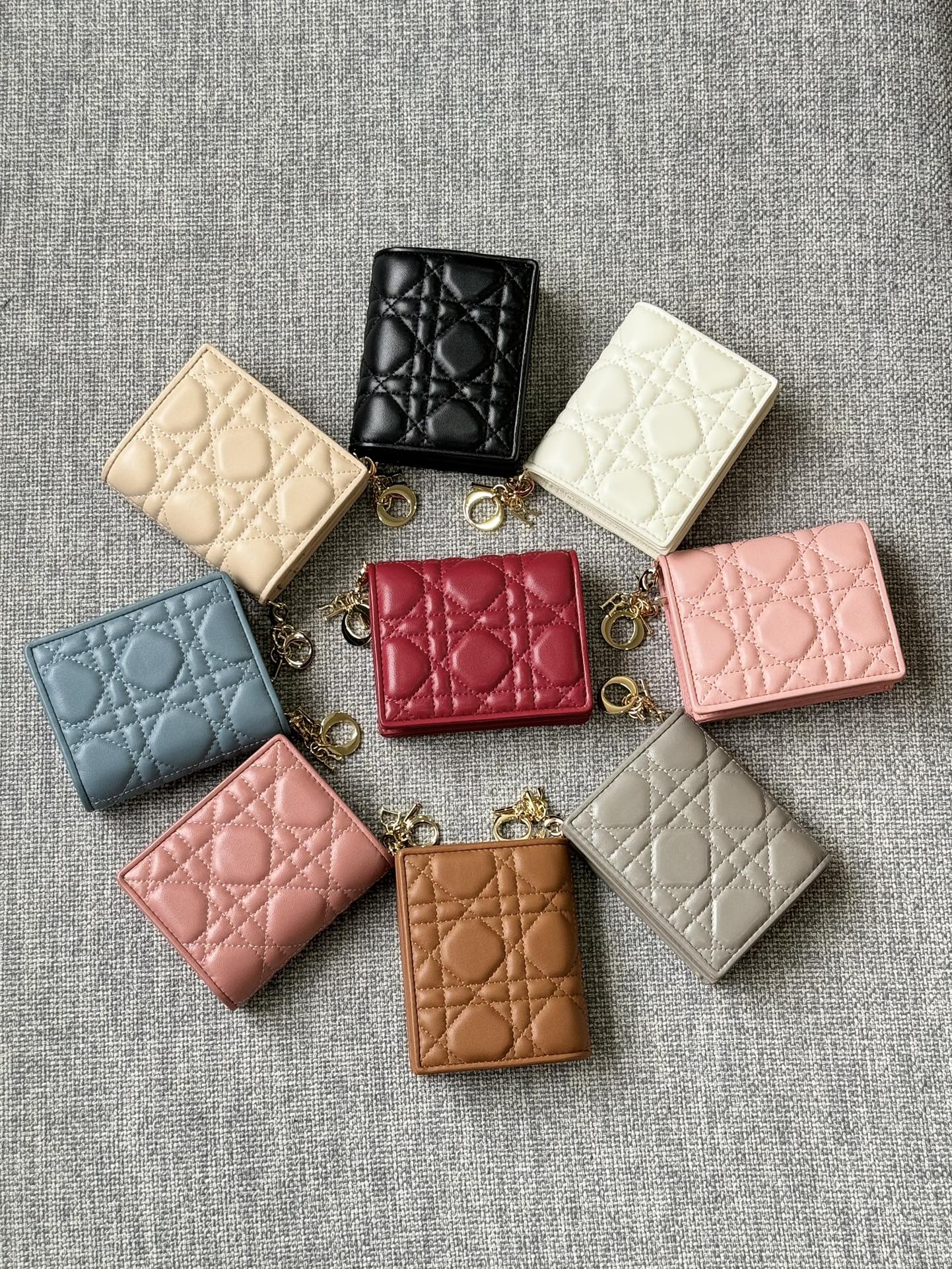 [TOP] Christian Dior Calfskin  Card Bags - 9 Colors